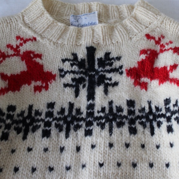 Vintage Hand Knit Isle of Sanday Wool Sweater - Scotland 🏴󠁧󠁢󠁳󠁣󠁴󠁿 - Picture 3 of 7